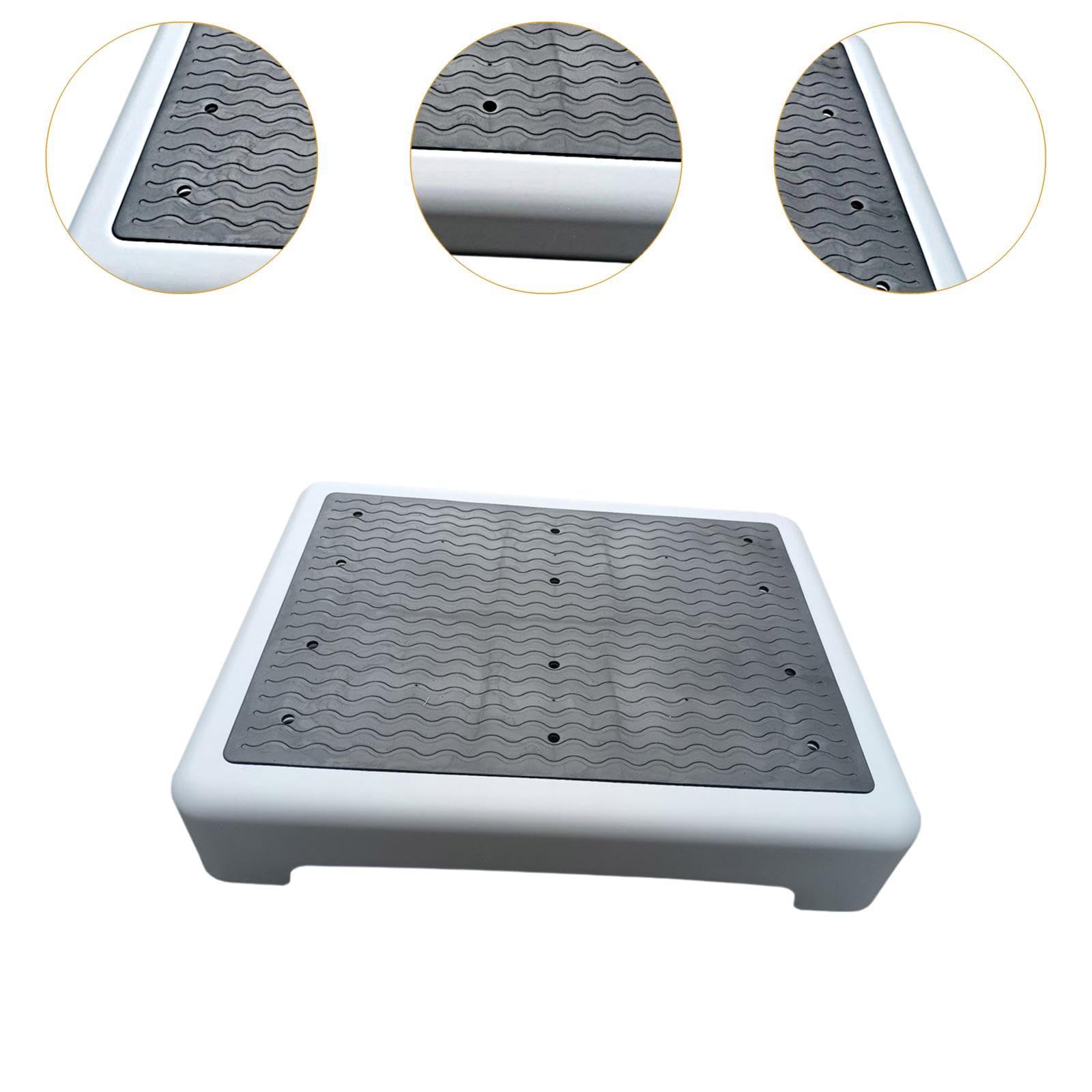 Taburete con Elevada, Antideslizante, con Escalón de Apoyo, Resistente Y Fácil de Usar. Apto para Mayores, Niños Y Adultos, Negro
