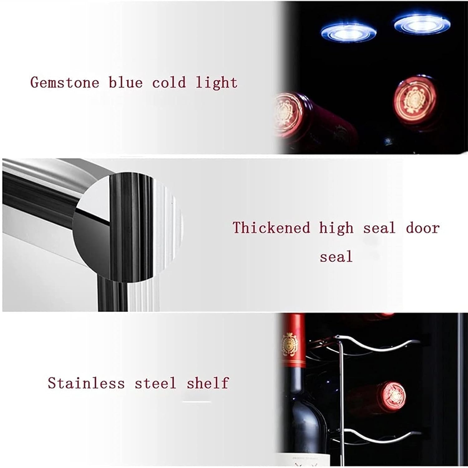 10 Bottle Wine Cooler, Thermoelectric Wine Fridge, Wine Cellar for Small Kitchen, Apartment, Condo, Cottage, RV