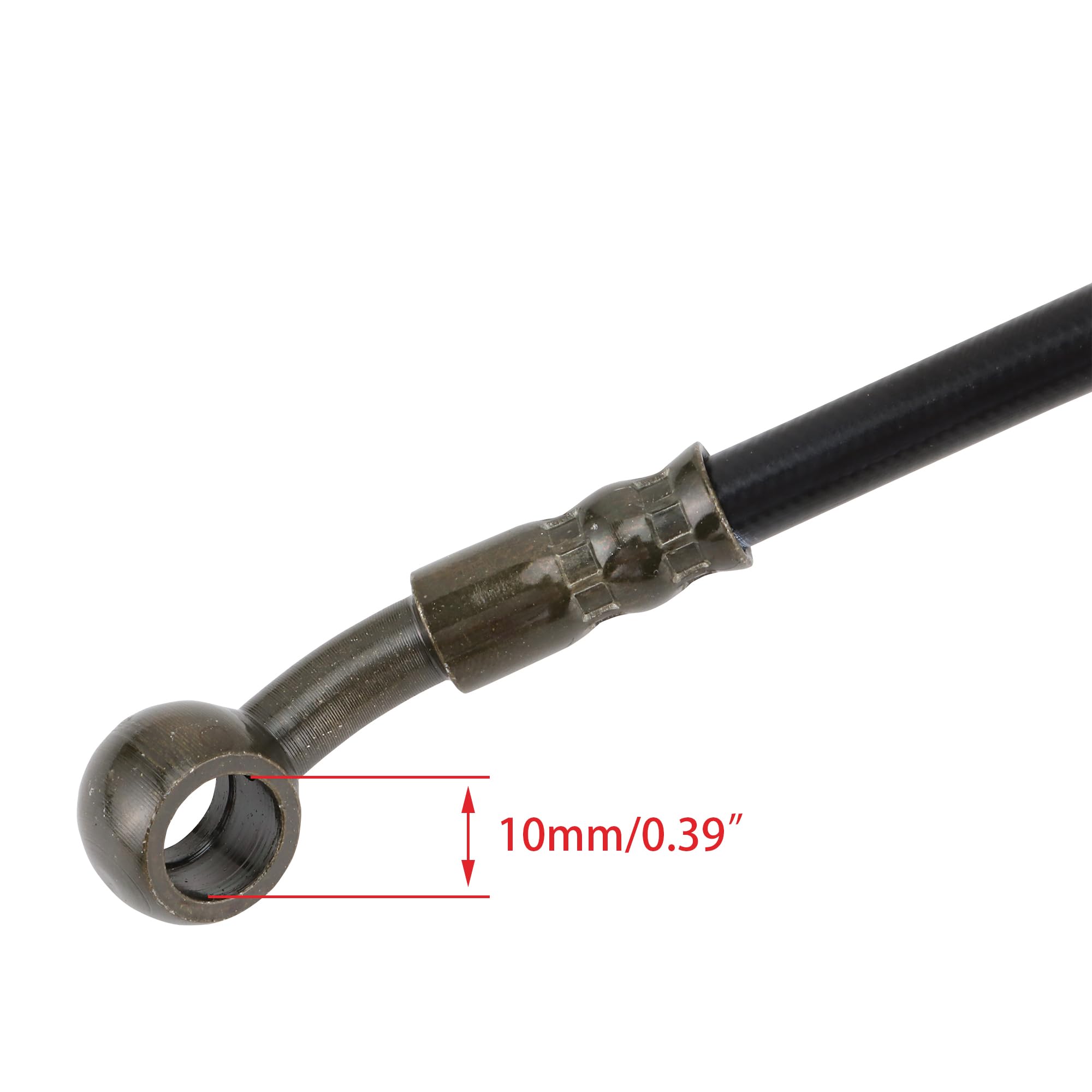 WOOSTAR Izquierda Palanca del Cilindro Maestro de Freno Hidráulico con Calbe Reemplazo para 50cc 70cc 90cc 110cc 125cc 150cc ATV Quad Ciclomotor Scooter Dirt Pit Bike
