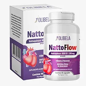 Nattokinase Olibela 4000UF 90 Cápsulas Veganas Alta Concentração - Suplemento Alimentar para Suporte à Circulação e Saúde Vascular - Enzima Natural de Alta Pureza Fabricado no Brasil - Olibela Suplementos