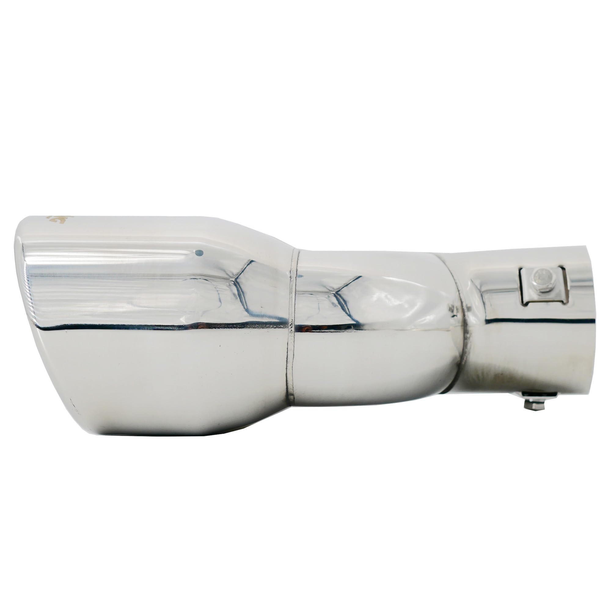 Simoni Racing Cola de Tubo de Escape Deportiva Doble Redonda Acero Inoxidable - Ø90xL242mm - Montaje ->62mm