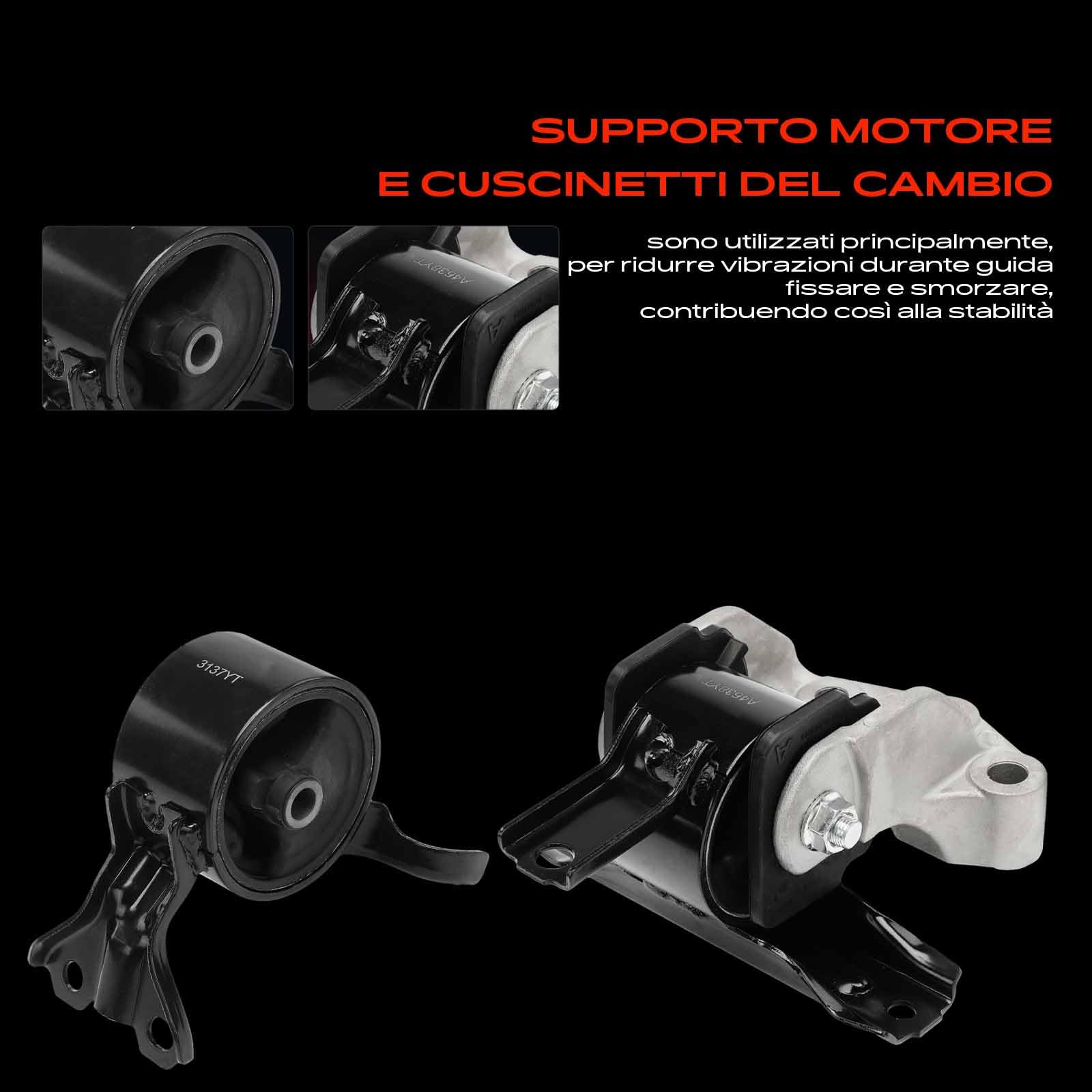 Frankberg 1x Supporto Motore Con Supporto + 1x Supporto del cambio Compatibile con Lancer VIII Sportback CXA 1.8L C-Crosser Enterprise VU VV 2.2L Outlandel II CWW 2.0L Lancer VIII CYA CZA EM-3137