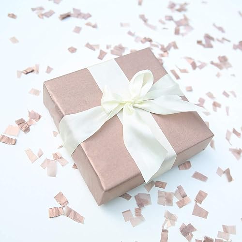 Miniatura 5 de UNIQOOO 100 hojas de papel de regalo de seda de color oro rosa metálico de 20 x 14 pulgadas, ideal para bolsa de regalo, accesorio de envoltura de
