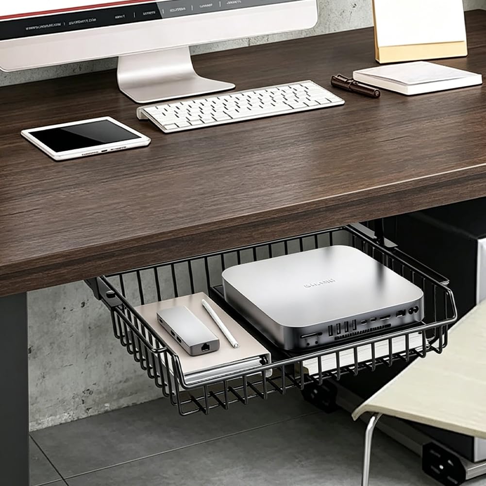 Schublade Unter Schreibtisch, Metallgeflecht Versteckte Schublade, Versteckte Schublade Unter, Regaleinhängekorb für Küche, Speisekammer, Büro, Schreibtisch