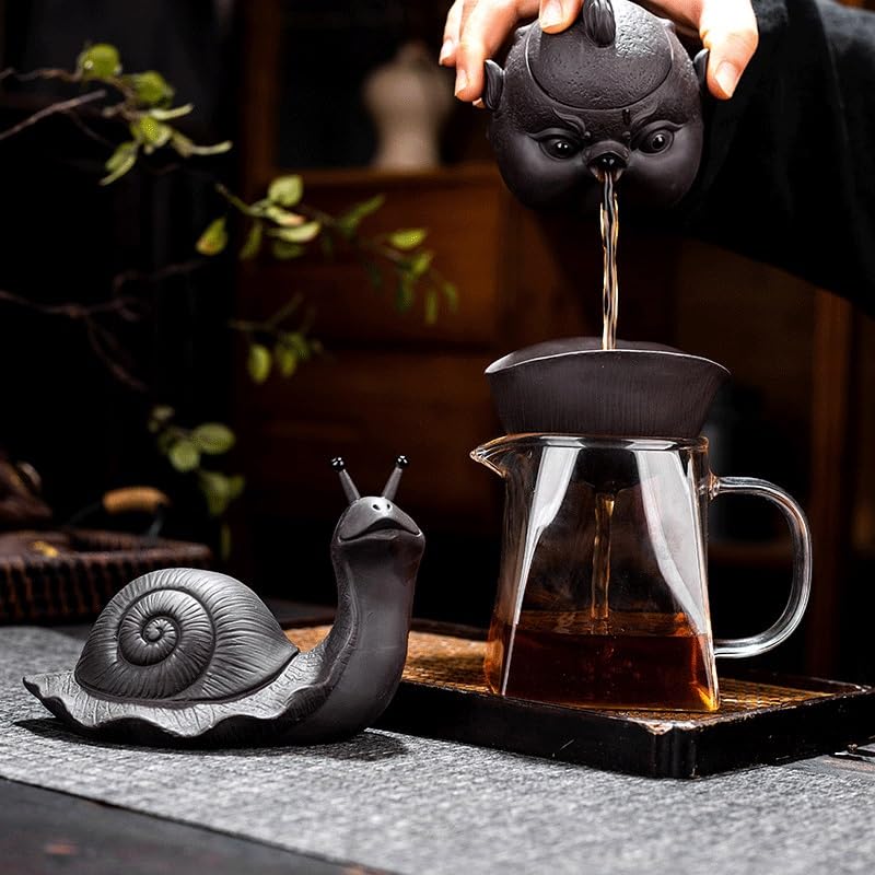 Animal de compagnie de thé escargot sable violet plateau décoration table - 4