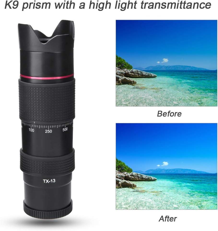 Telescope TX-13 12X FMC Multi-Layer Film with 37mm Thread Hole High Definition Telephoto Lens for Bird Watching,Camping