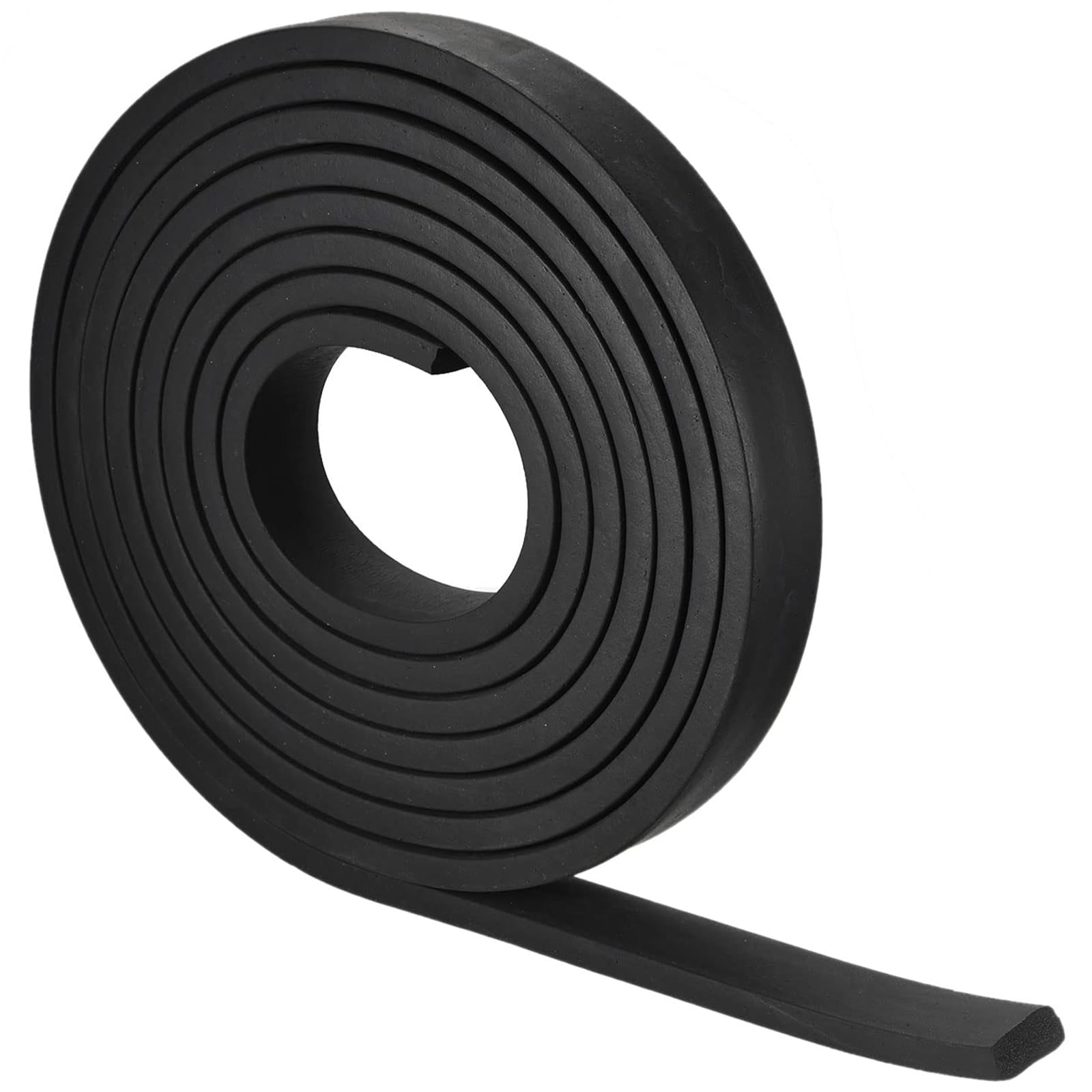 TOP-VIGOR EPDM Rubber Foam Strip 10mm (T) x 20mm (W) x 4000mm (L), Weatherproof Door Seal Rubber Sealing Strip Foam Tape for DIY Gasket Insulation Soundproofing, Reduce Vibration Mat Black — image 1