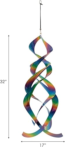 Miniatura 34 de In the Breeze Mylar Spinner Silver Sparkle Sparkle Sprite — 32 pulgadas de largo Sprite plateado brillante