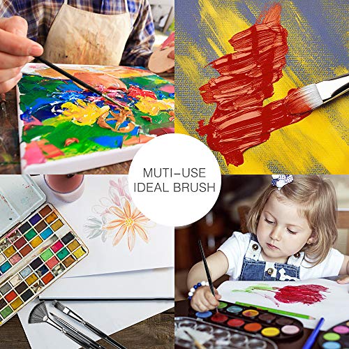 Image of Nylon Artist Paint Brush Set,15 Different Sizes Synthetic Paint Brushes Suitable for Acrylic, Watercolor, Oil and Gouache Painting, Perfect Paint Brush Set for Kids and Adult