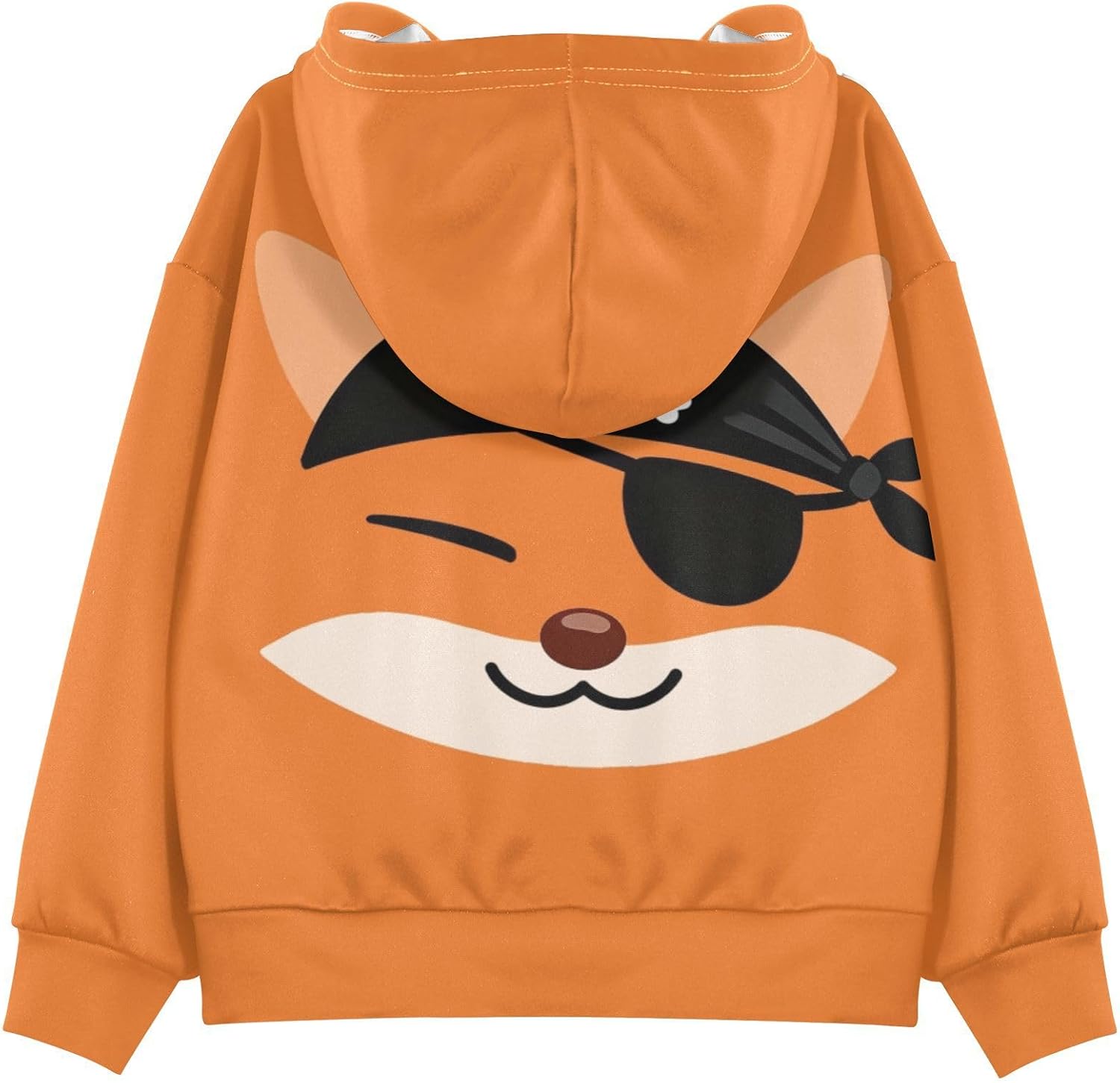 Sloth Face Funny pirate Fox Face Funny Toddler Girls Pullover Hoodie Sweatshirt 4-14Y a2020057