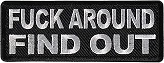 Fuck Around Find Out Patch,Embroidered Patch Morale Patch Tactical Combat Bagde Military Hook Morale Patch Tactical Military Morale Patch Set Hook/Loop 4" x 1.5"