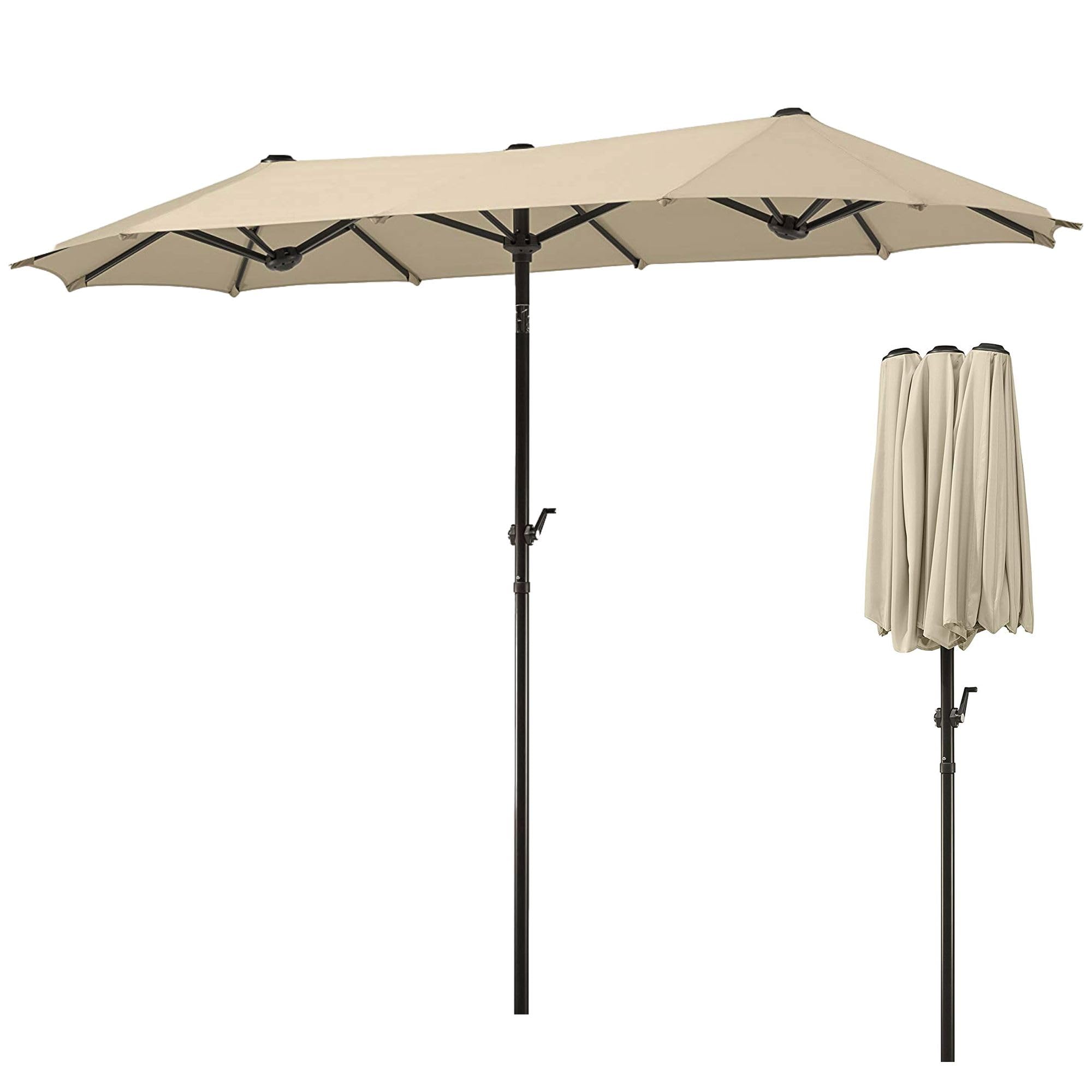 Housse De Parasol Robuste 200x30x50 Cm - Tissu Oxford 420D, Imperméable, Anti-UV, Coupe-vent | Protection Extérieure