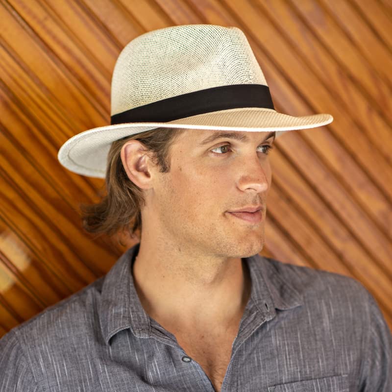 Sombrero safari de paja Panama Jack para hombre miniatura 6