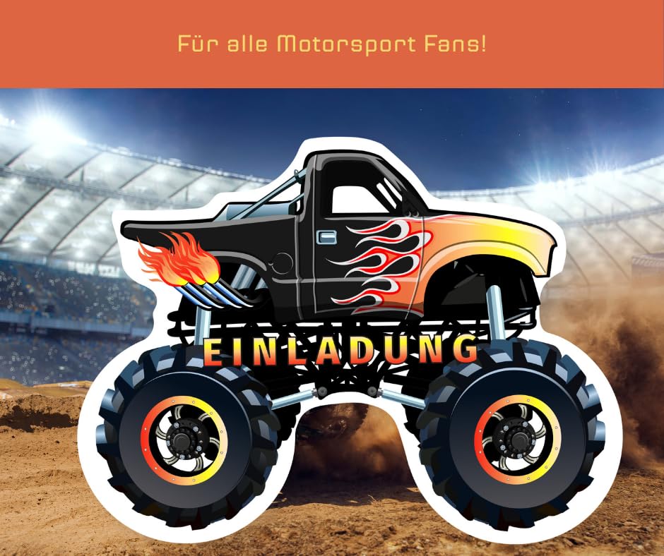 SHOWHEEL 12 biglietti di invito per il compleanno dei bambini, inviti tedeschi per il compleanno dei bambini, trattore, biglietti di invito per il compleanno dei bambini