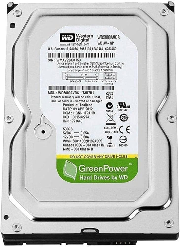 Hard Disk 500Gb Green 5000AZRX. for Desktop/CCTV (B0CZ3P5WXJ) Amazon Price History, Amazon Price Tracker