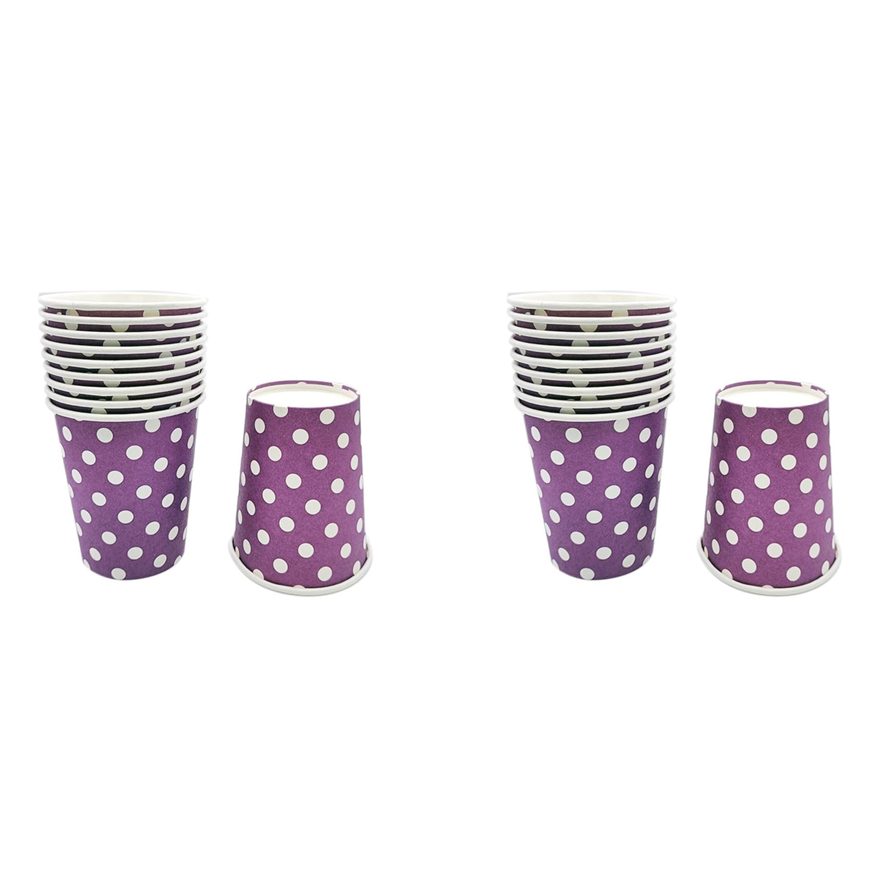 Hndhbfgrt Pack of 20 250 Ml Paper Cups - - Summer BBQ Party Disposable Tableware - Colour