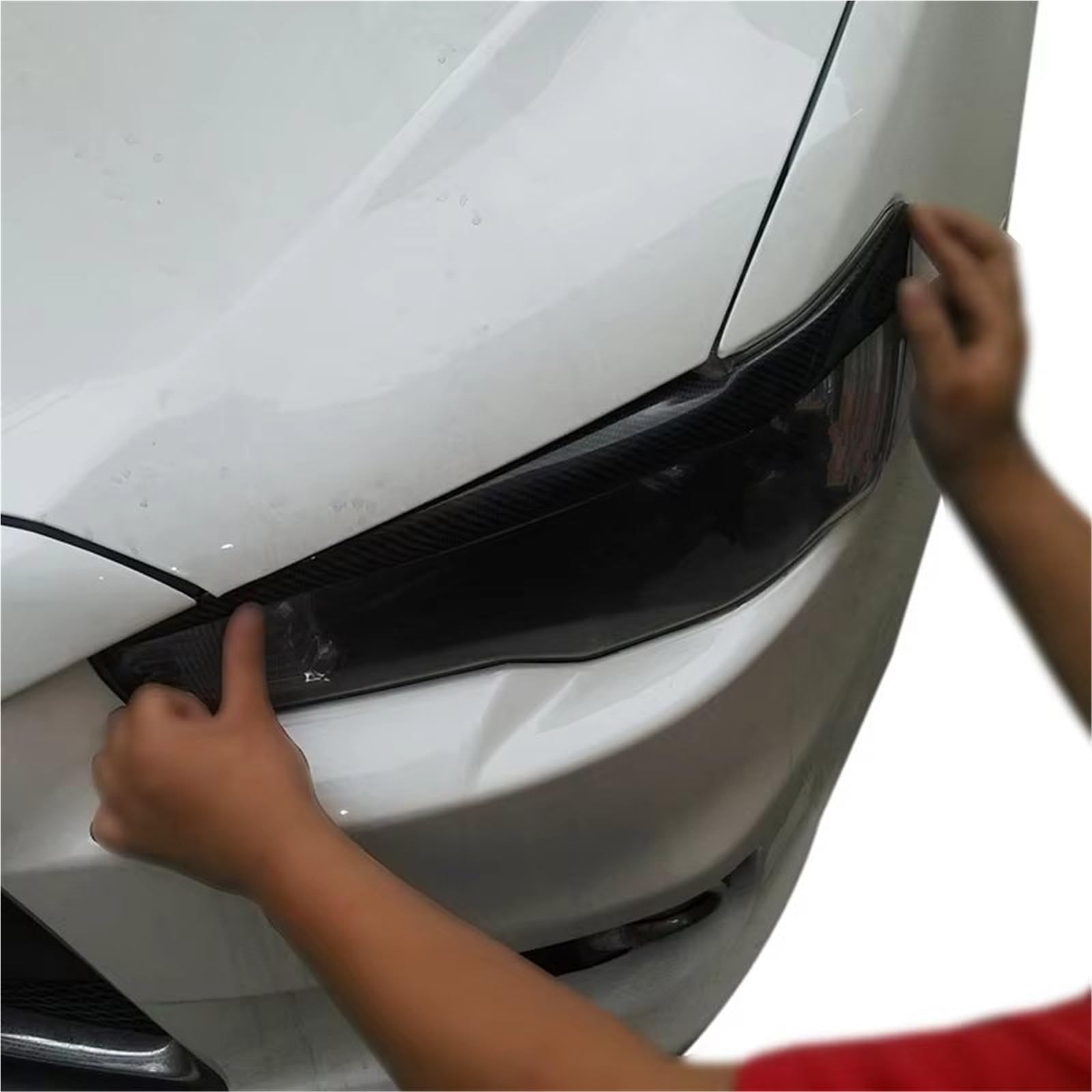 Reflektor powieki dla Mitsubishi dla Lancer dla Ex dla Evolution X 2008-2017 dla Evo 10th Lampa samochodowa Osłony reflektorów powieki brwi naklejka na brwi reflektory