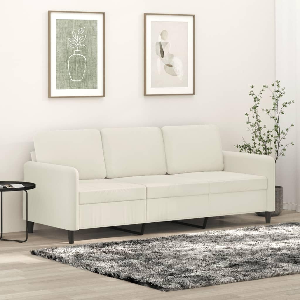 Canapé 3 places en velours XXL confortable avec structure en métal pour salon Relax Meubles rembourrés