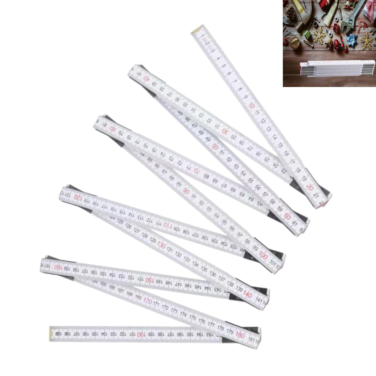 2m Folding Ruler,Wooden Meter Stick with Double-Sided Metric Scale,10 Segment Expandable Foldable Measure Rule,Lightweight Carpentry Tool for Home Workshop Construction