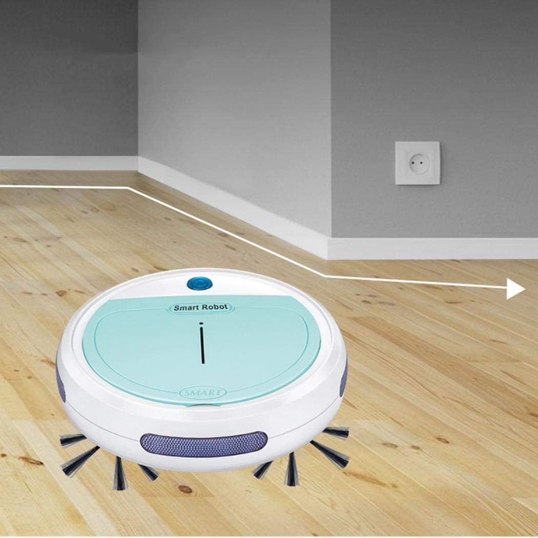 Automatic Sweeping Robot Floor Dirt Dust Hair Sweeper Mopping Vacuum Cleaner Wet-Dry Vacuums (Color : Green) (Green)