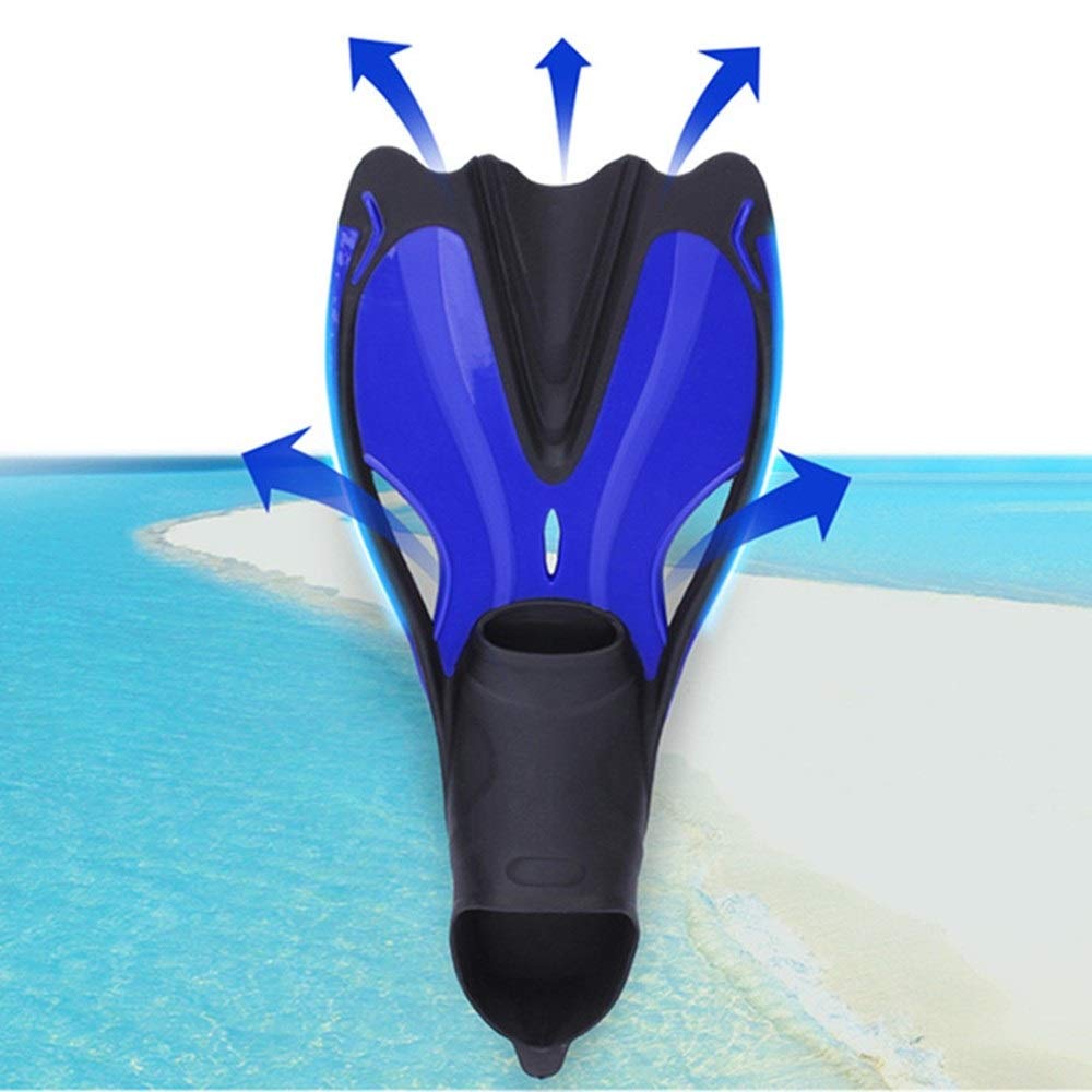 Aletas de Pato Buceadora Entrenamiento de Buceo Snorkel Aletas Corto Hijos Adultos Equipo Snorkel for Mejorar la Velocidad Piscina para Bucear y Nadar