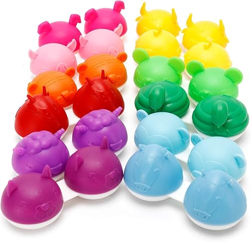 Miniatura 8 de Estuche para lentes de contacto, lentes de contacto de color, lindo paquete de 12 fundas para lentes de contacto, colorido a granel, kit de