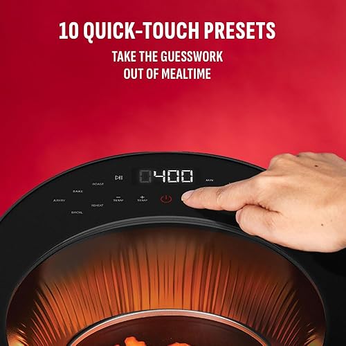 Miniatura 6 de PowerXL LUMINEX Freidora ligera, freidora digital de aire radiante de 5.3 cuartos de galón, calienta a 400 F en 2.4 segundos, apagado automático, 12