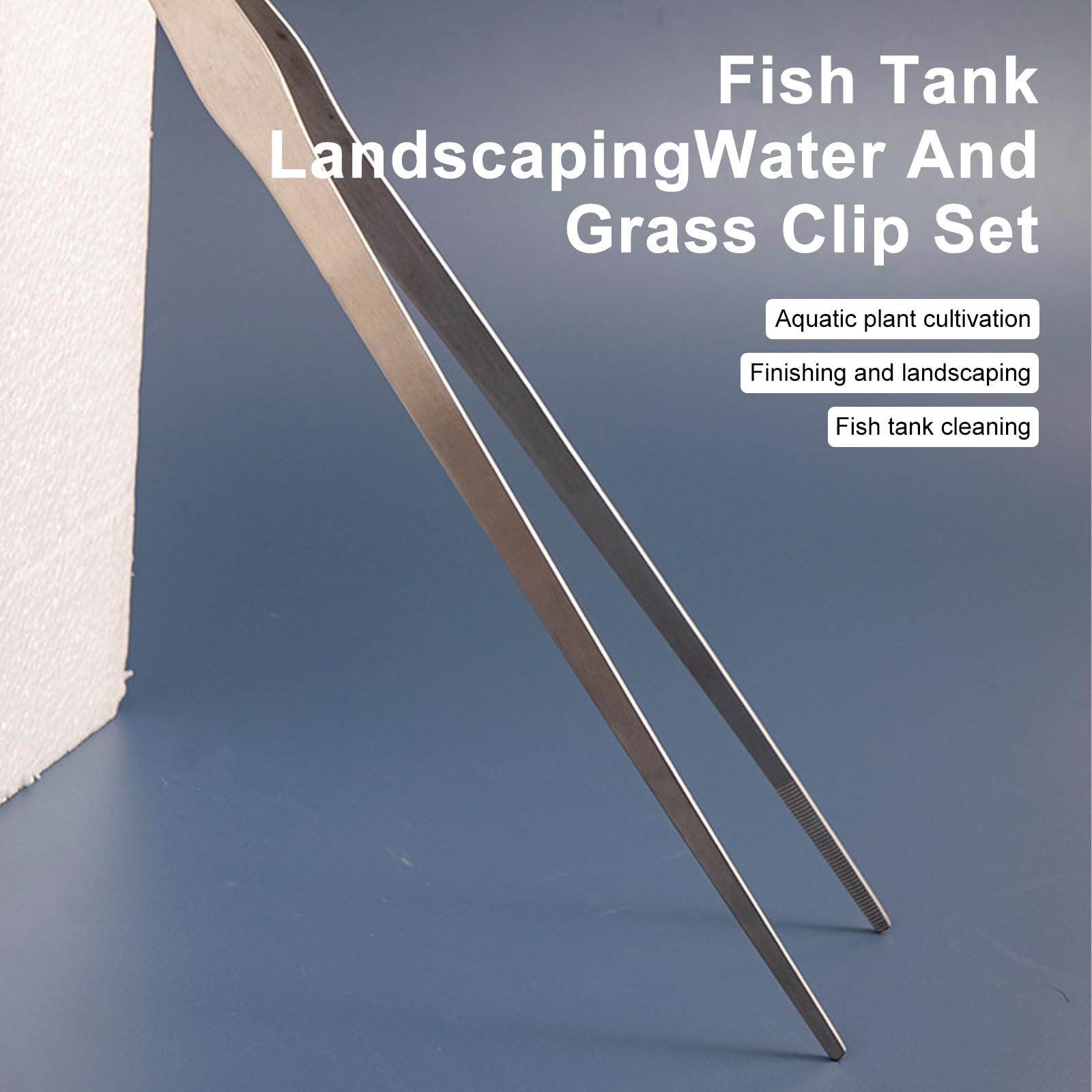 Ncheli 3 in 1 Set di Attrezzi per Acquario, Acquario in Acciaio Inox Kit Pinzette Spatola Accessori Acquario per L'acquario Landscaping e Piante Acquatiche