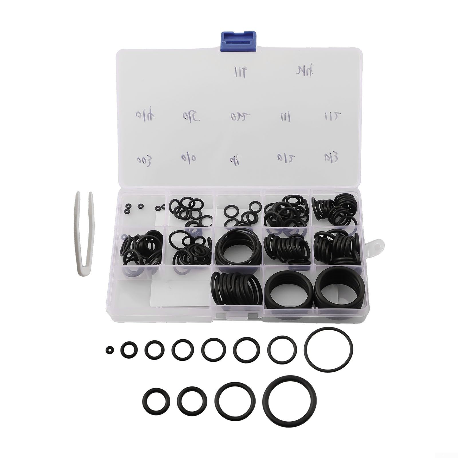 170 Pieces Scuba Diving Rubber Seal Tank Valve Hose Regulator Seal Rings Repair Kit,Black O-Ring Set for Diving Equipment Maintenance with Storage Box