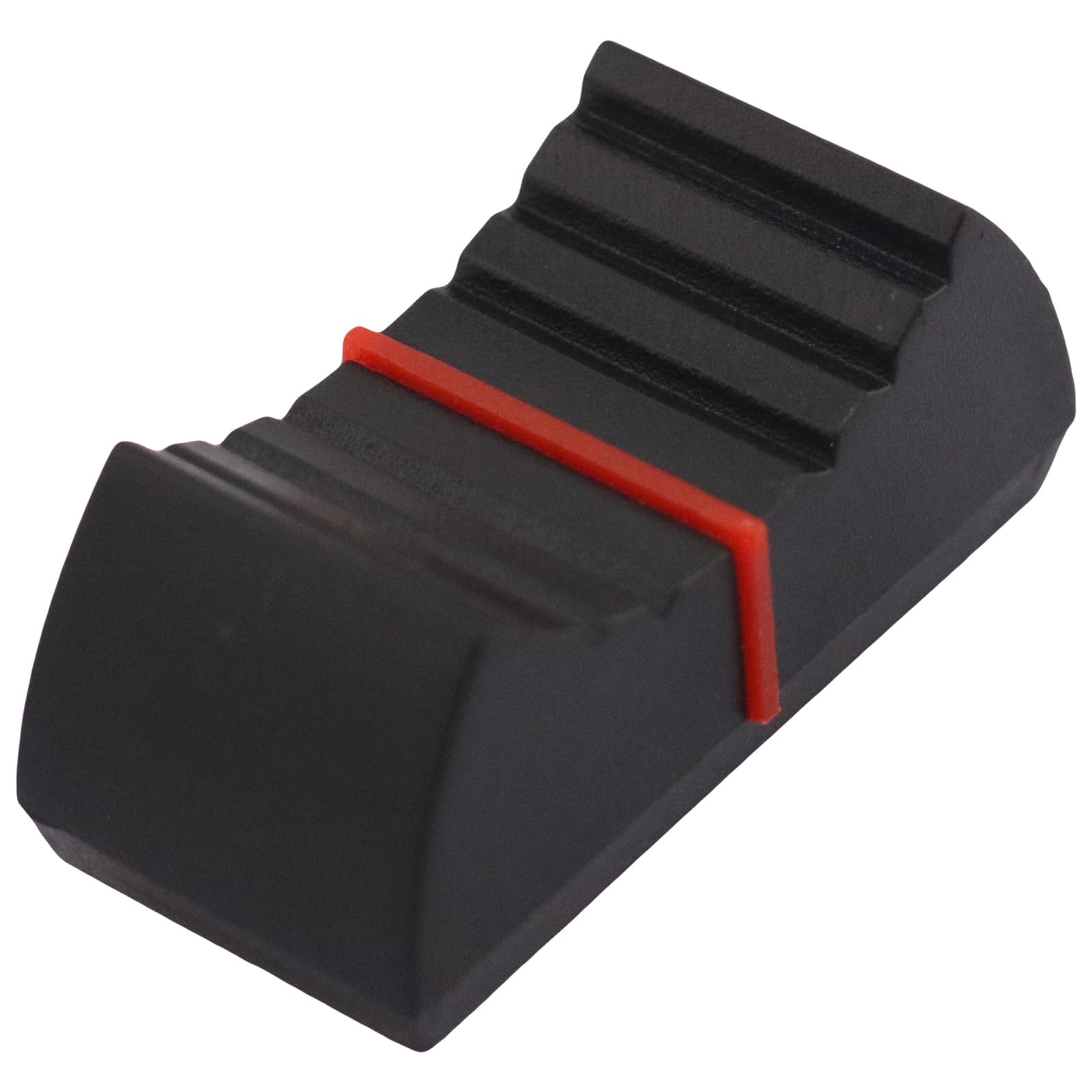 4mm Hole Black Body Linear Slider/Fader Caps Pack of 10 (Red) - Image 2