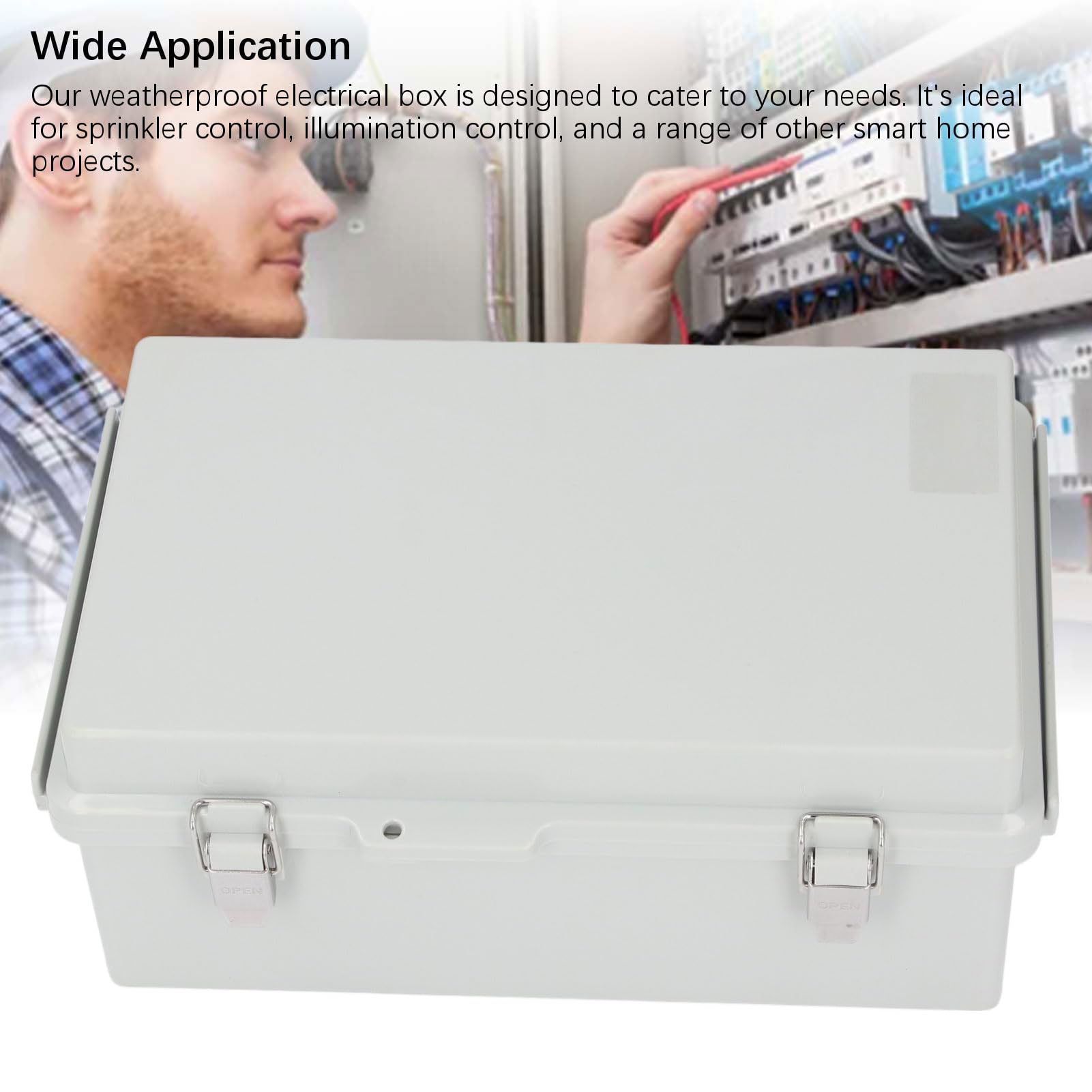 Generic IP67-zertifizierter Schaltkasten aus Robustem ABS-Kunststoff für Elektronik und Stromversorgung in Bereichen mit Hoher Luftfeuchtigkeit, 175 X 275 X 110 Mm