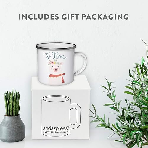 Vista 50 de Andaz Press Taza de café de acero inoxidable con temática de alpaca de llama de 11 onzas, regalo de broma, colorido bohemio con gráficos de llama