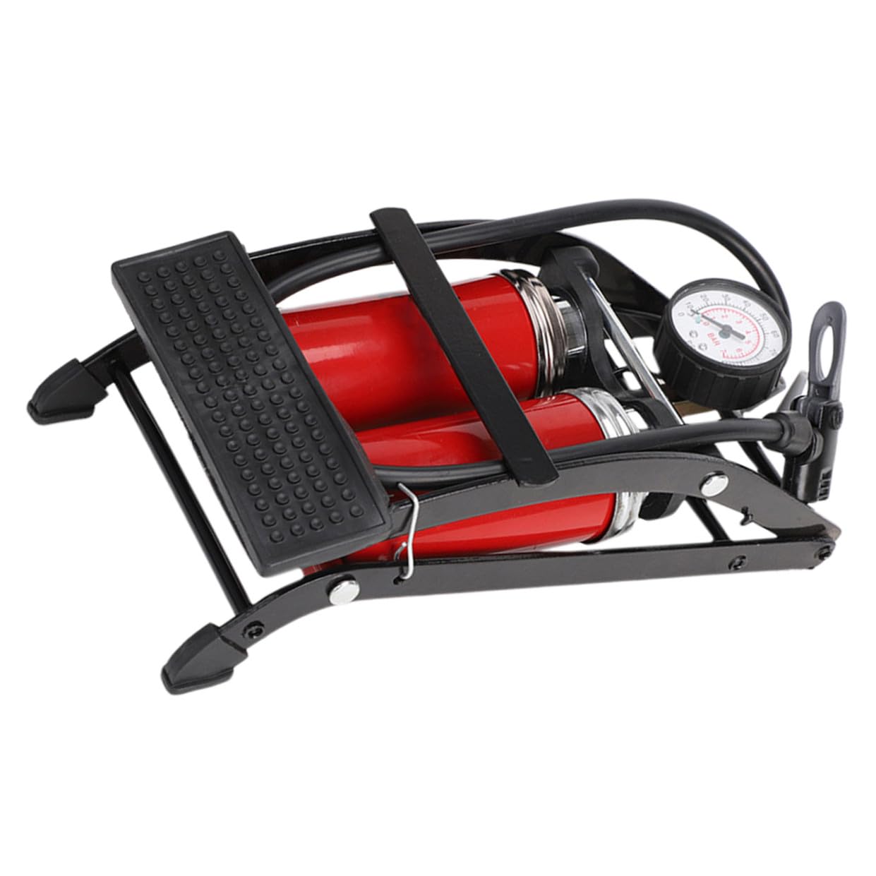 Kisangel Mini-Fußpumpe Fahrräder tragbare Luft Inflator Fußpumpe für Fahrrad Luftdruck der Pedale Pedalluftpumpe Fahrrad Luftdruck