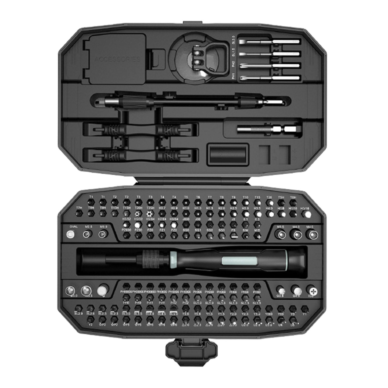 Hzbb Black 152-Piece Ergonomic Screwdriver Toolkit With Portable For Electronics Repair, Phone Fixing, And Projects Screwdriver Set