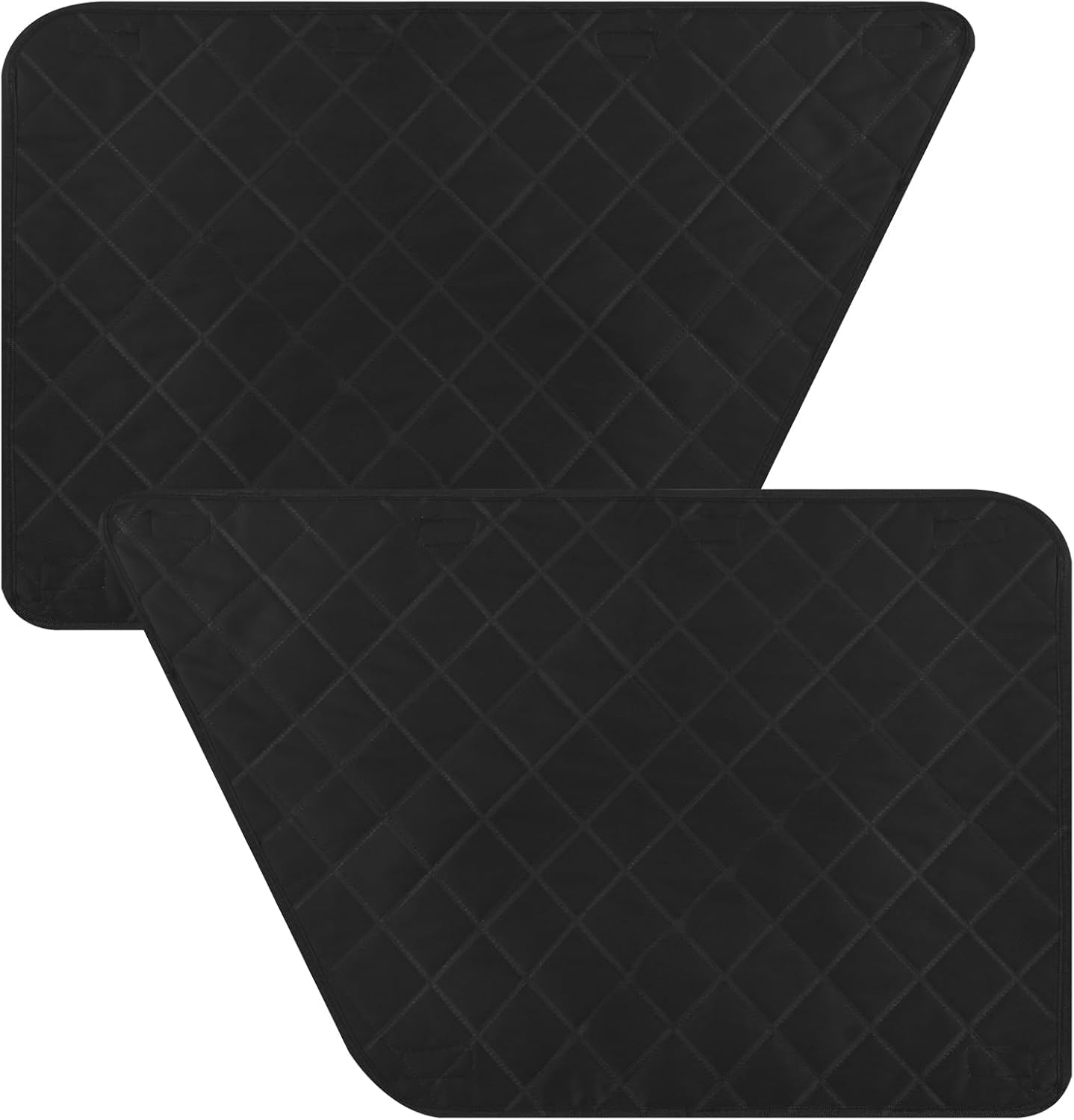 OTOKEA FITS JAGUAR I-PACE - Car Rear Door Protector for Pets, Quilted Design, Black, Universal Fit, 2 Pieces