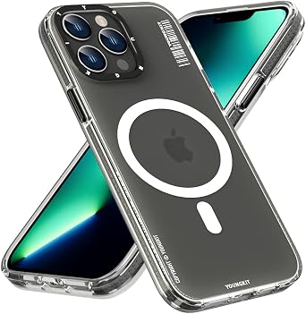 Youngkit Magnetic متوافق مع iPhone 13 Pro Case حماية كاملة Miltary Shockproof Translucent Matte Hard Back Cover & Soft Bumper Anti-ScratchProtective Phone Case for iPhone 13 Pro، Black
