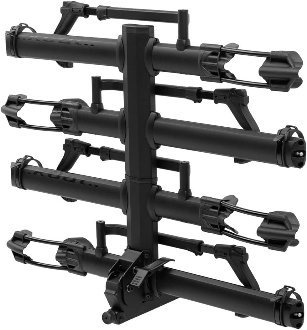 KUAT NV Base 2.0 Add-On | Hitch-Mounted Bike Rack with 2-Bike Add-On: Quick Change from 2 to 4 Bikes | E-Bike Compatible| All-Metal Construction | Adjustable Front Tire Cradle System (BAO2B)