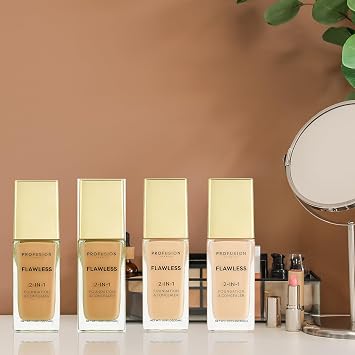 Profusion Cosmetics Flawless 2-In-1 Foundation and Concealer, Full Coverage