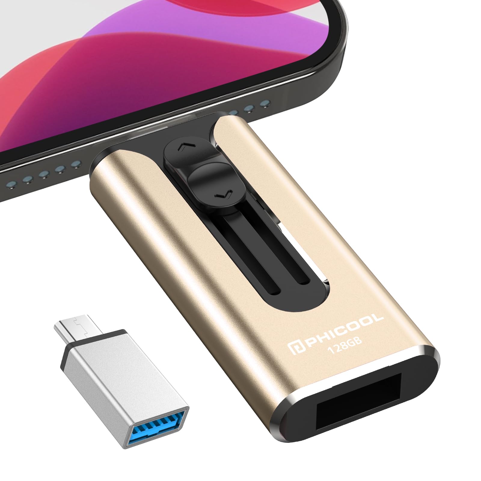 USBメモリ 128GB iPhone iPad外付 lightning フラッシュドライブ