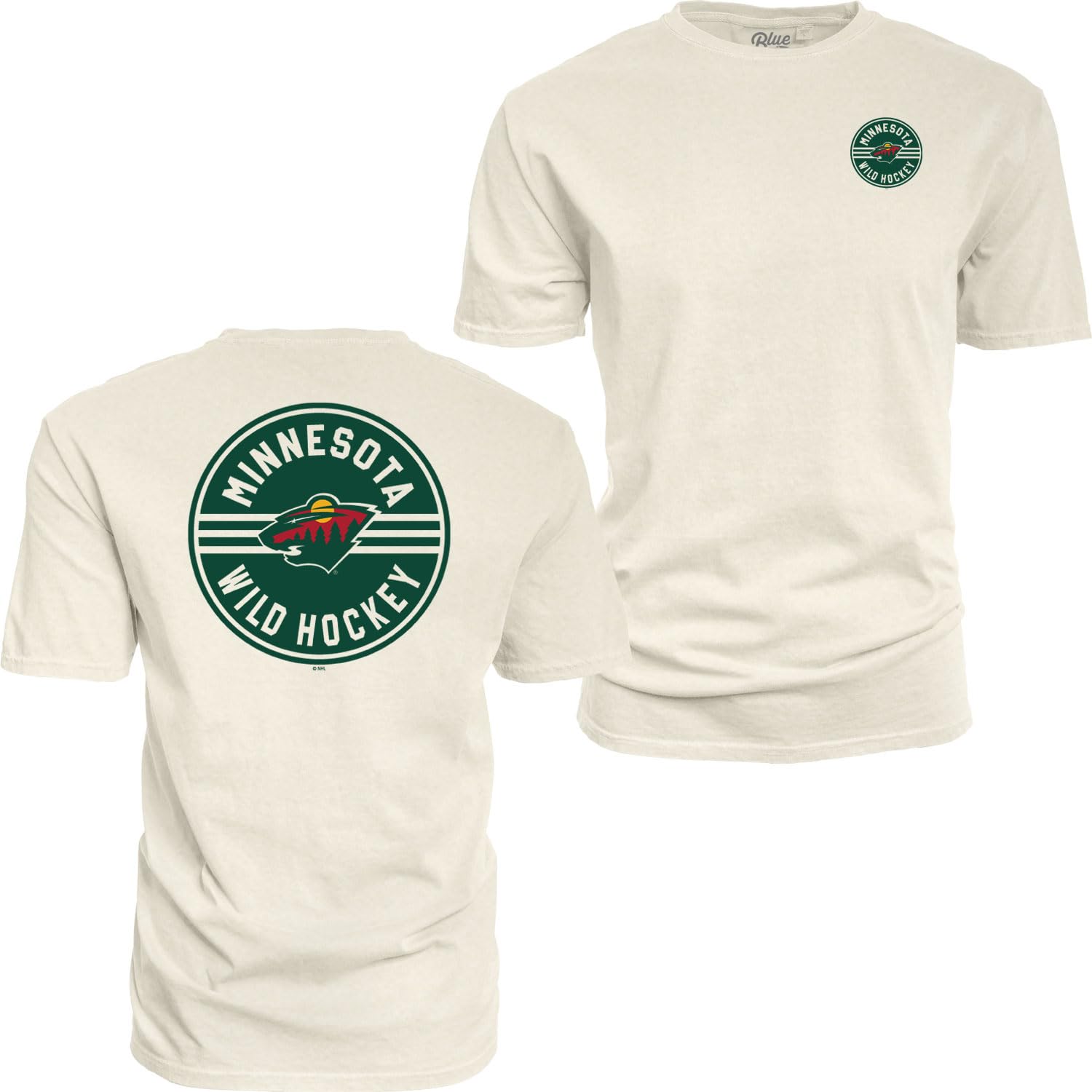 Blue 84 NHL Officially Licensed T-Shirt Ringspun Front/Back Ivory Puck โ image 1