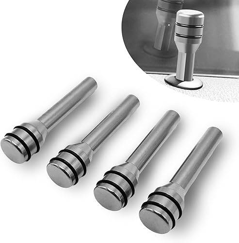 ZKFAR 4 botones de bloqueo de puerta de modificación de automóvil, 1.9 x 0.4 pulgadas, impermeables, duraderas, de metal, para cerradura, pomo,