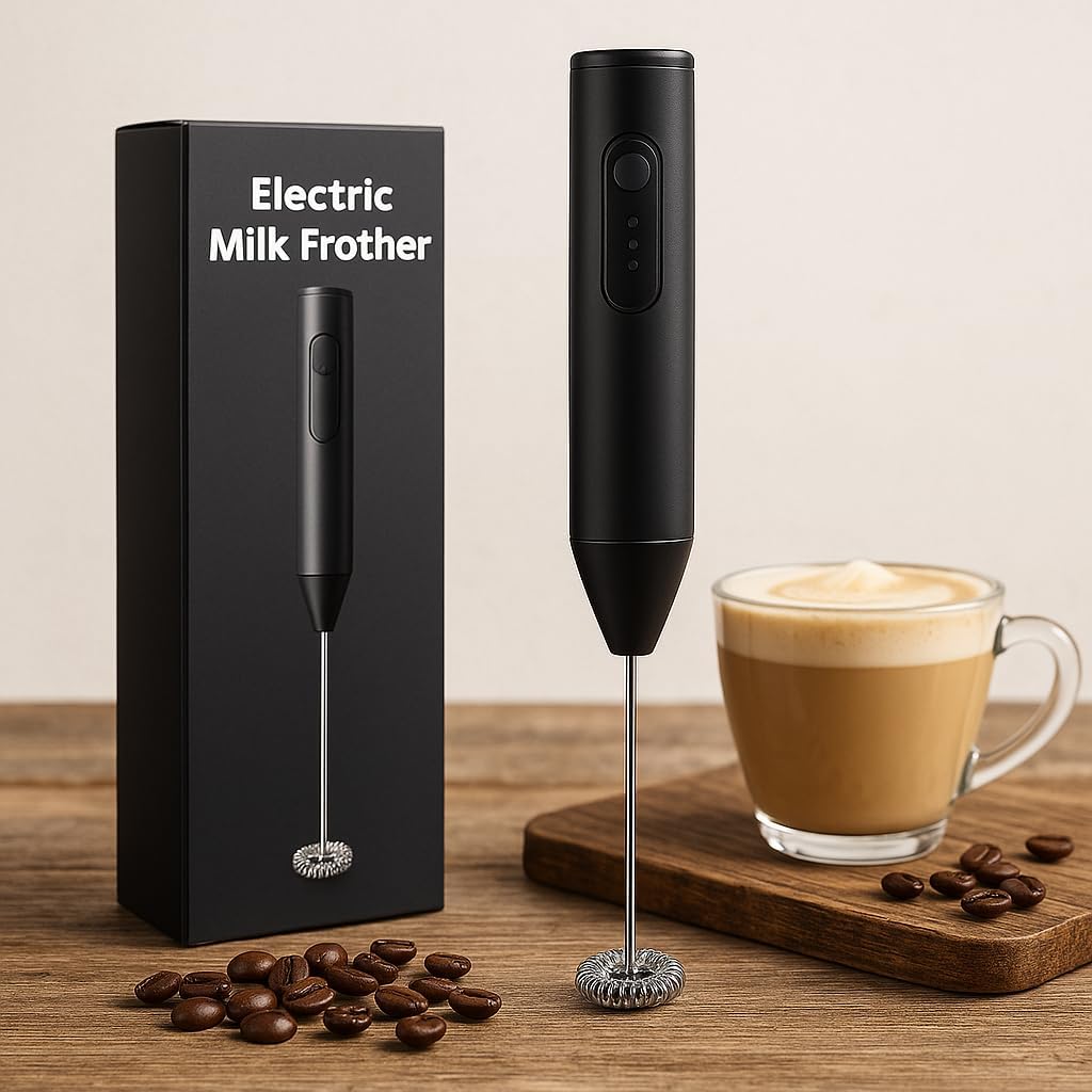 LEAFED Rechargeable Milk Frother & Coffee Whisker, Multicolor 1 Count - Image 1