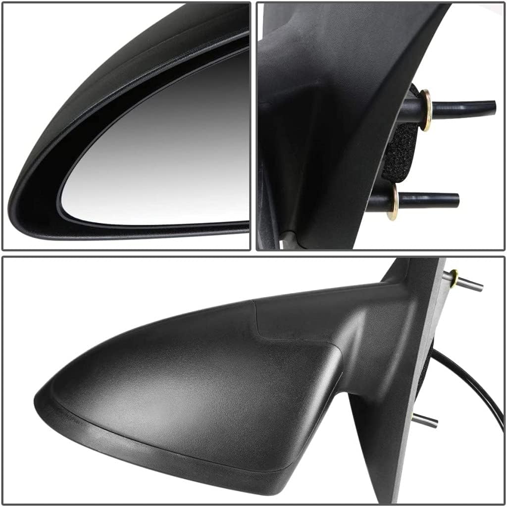 For Pontiac G6 2005-2009 Door Mirror Driver and Passenger Side | Pair | Power | Non-Heated | Sedan | Textured | Replacement For 15278129, 15278128 | GM1320291, GM1321291