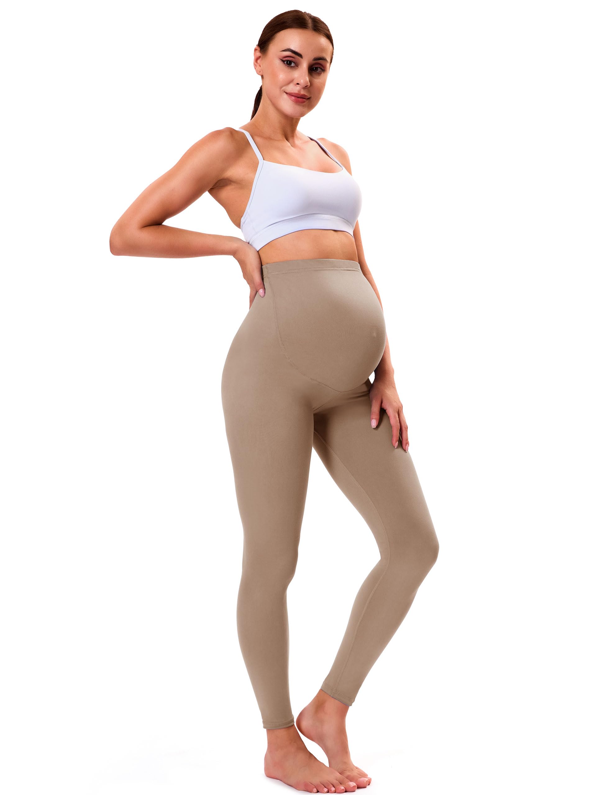 VALANDY Creamlush Leggings premaman sopra il pancione Burroso Morbido Supporto Pancia Regolabile Vita Alta Pantaloni Gravidanza Yoga Pigiama