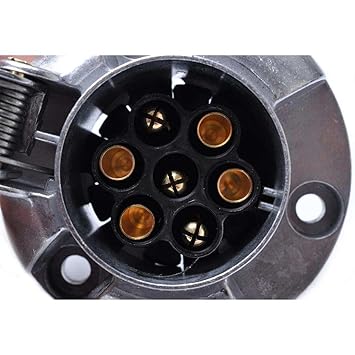 Spograde 7Pin Trailer Plug 7Pole Connector Tow Bar Socket Adapter Plug Lights12V EU