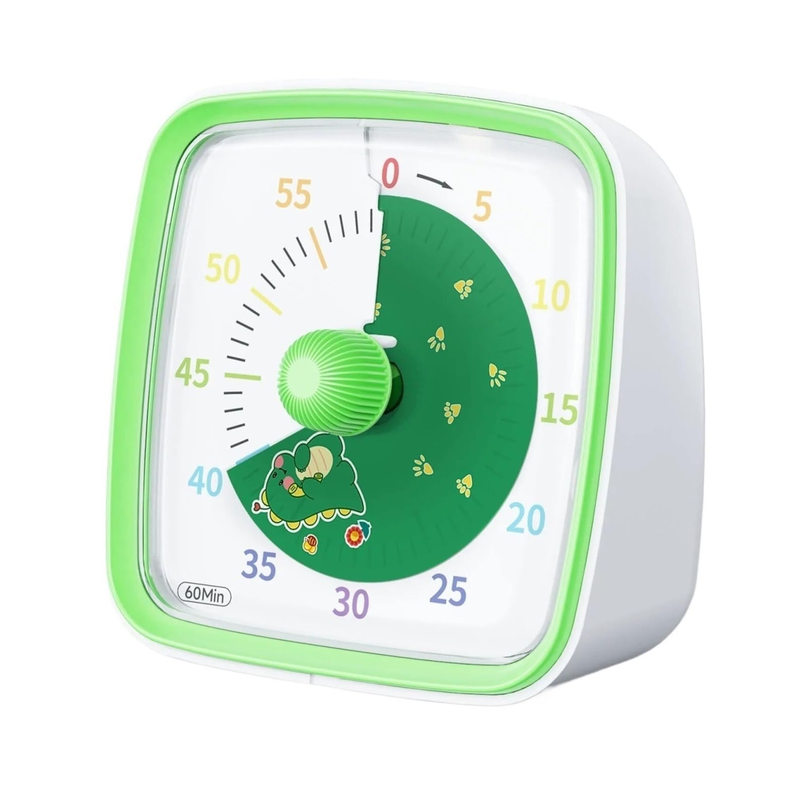 Timer With Night Light 60-Minute Countdown For Kids And Adults Silent Classroom For Home School Reliable Efficient(Green)