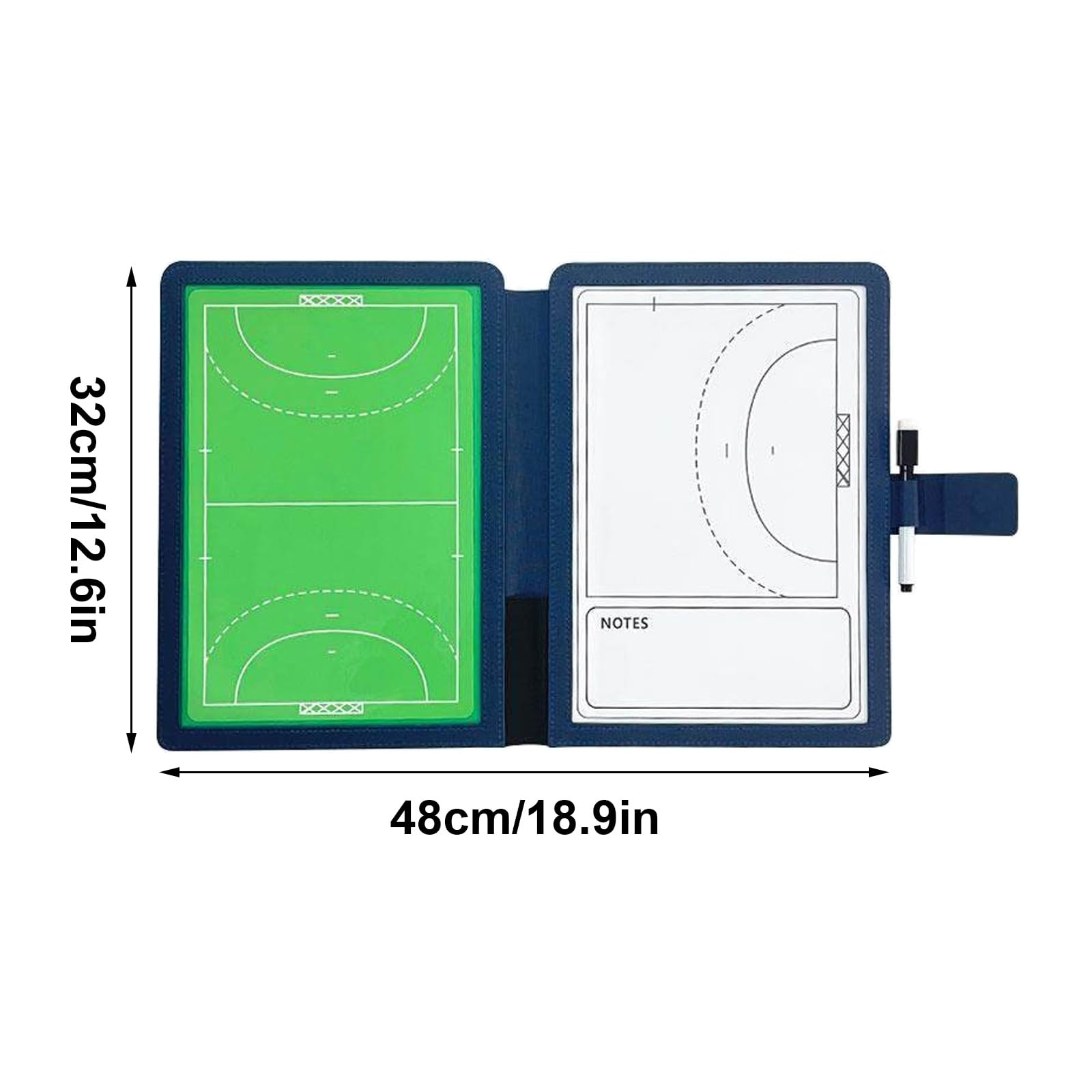 Pizarra Magnética para Entrenamiento de Balonmano, Pizarra Balonmano Entrenador, con Rotulador, Doble Cara, Adecuada para el Entrenamiento Diario