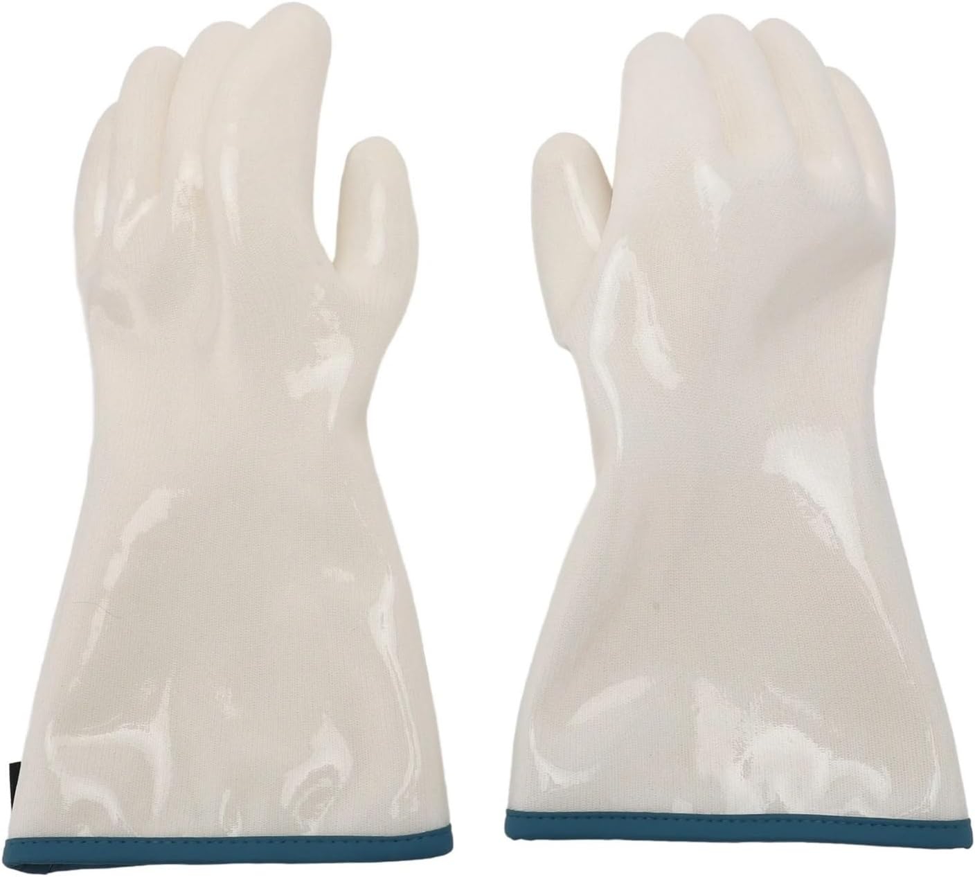 Silicone Oven Mitts, 350℃ Heat Proof Anti Stick Long BBQ Kitchen Gloves(10.5cm)
