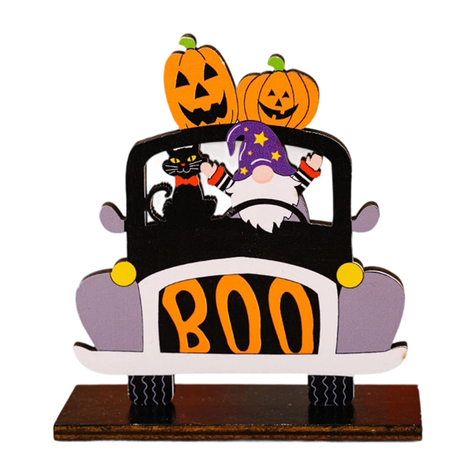 Xjdzineq Wood Car Dashboard Figurine Halloween Gnomes Theme Unique Interior Decoration Halloween Decoration