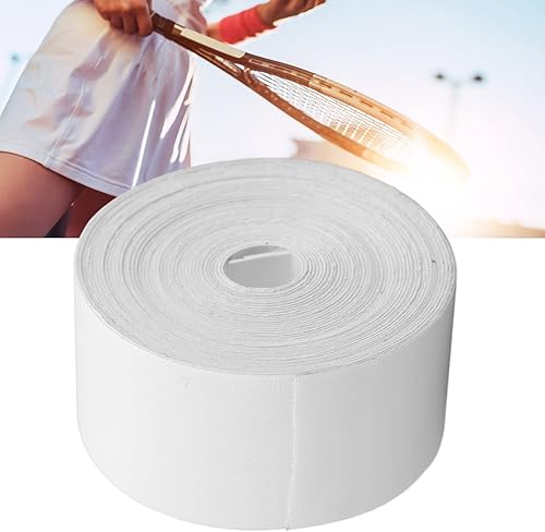 Miniatura 6 de VGEBY Cinta de raqueta, protector de raqueta de tenis de squash ampliado para equipo deportivo (Blanco) Cinta de tenis